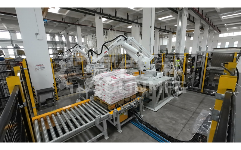 編織袋類產(chǎn)品用自動(dòng)碼垛裹膜生產(chǎn)線