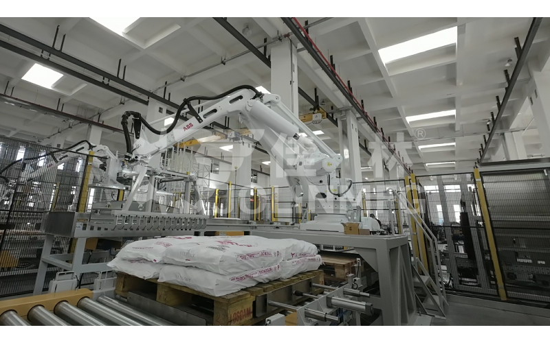 編織袋類產(chǎn)品用自動(dòng)碼垛裹膜生產(chǎn)線